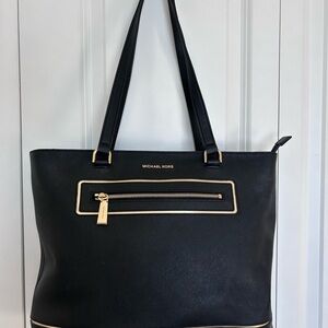 Michael Kors Black and Gold Tote